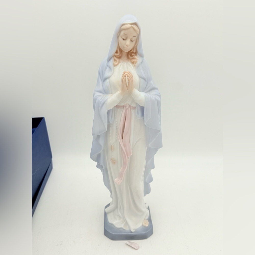 ADELINE Porcelain I Italian Polychrome Porcelain Figure of Virgin Mary